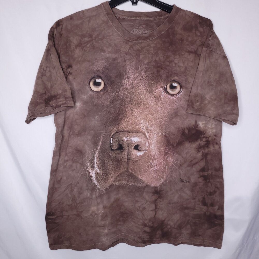 The Mountain T Shirt Mens 2XL Brown Chocolate Lab Short Sleeve